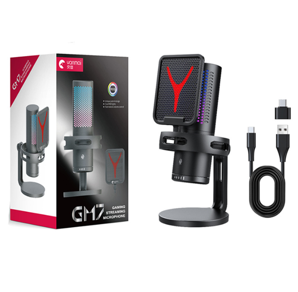 GM7 Capacitive Gaming RGB Microphone for PC and Mobile Streaming
