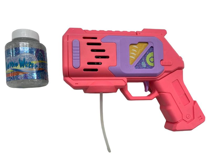 LED Light Up Mini Bubble Gun