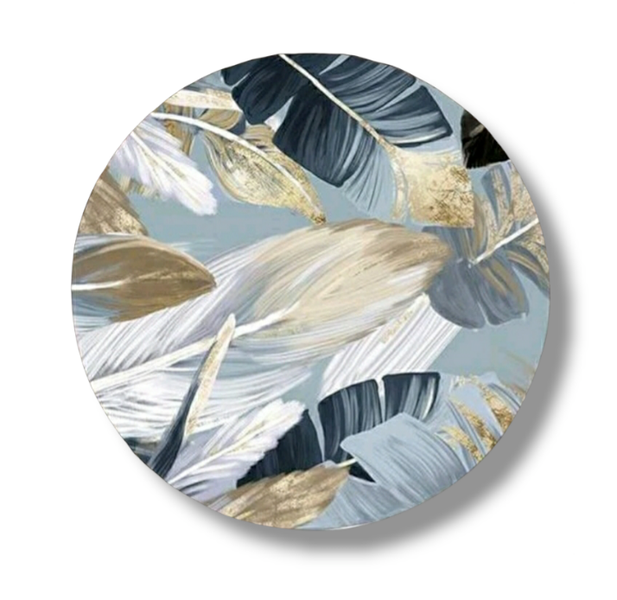 Feather Pattern Round Mouse Pad