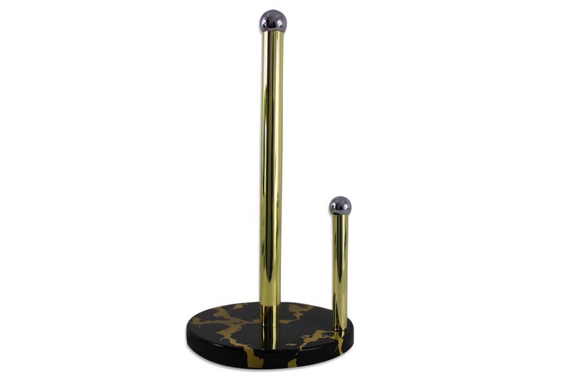 Weighted Stainless Steel Counter Top Paper Towel Holder - White
