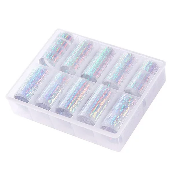 Fashion Beauty Holographic Nail Foil Sticker DIY Nail Art Rolls (12.5cm)