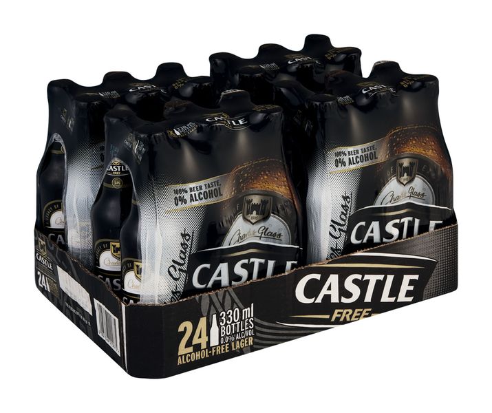 Castle Free Non-Alcoholic Beer 24 x 330ml NRB