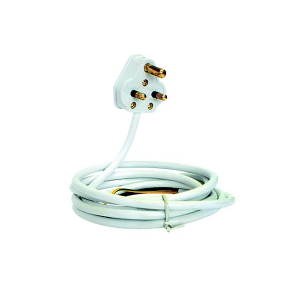 ACDC - 2 Metre Cable 0.75x3 Core With 5 Amp Plug Top