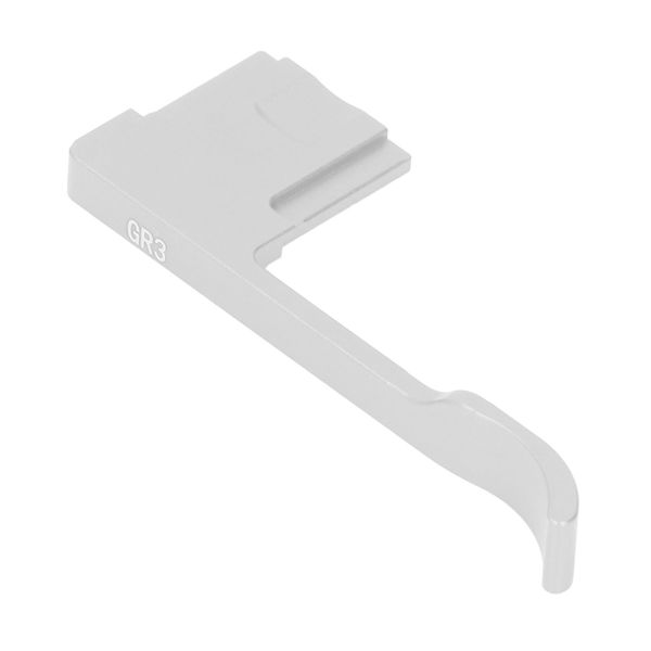 Metal Thumb Grip Compatible with GR III &amp; IIIX, Silver Hot Shoe Rest
