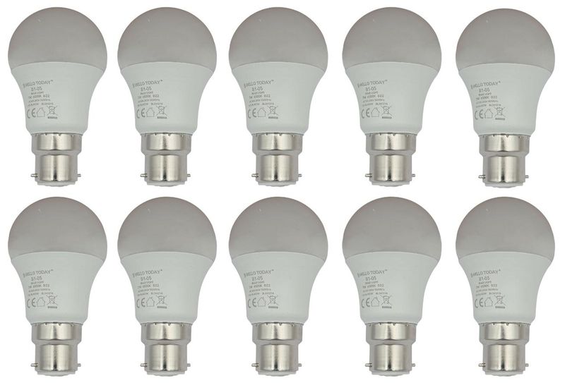 LED B22 LED 7W Bulb - 10 Pack