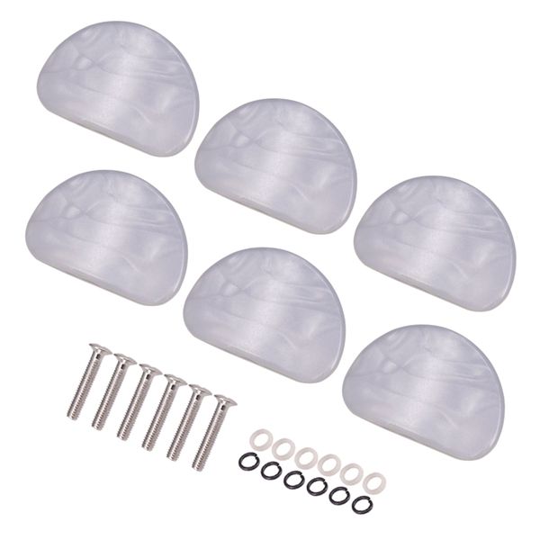 6 Pcs White Pearl Guitar Tuning Pegs Keys Button Tuners Machine Heads Premi