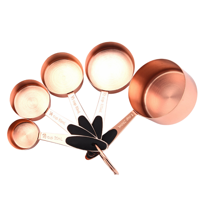 5 Piece HighQuality NonSlip Measuring Cups Rose Gold Buy Online