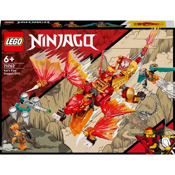 LEGO® NINJAGO® Kai’s Fire Dragon EVO 71762 Building Toy Cars (204 Pieces)
