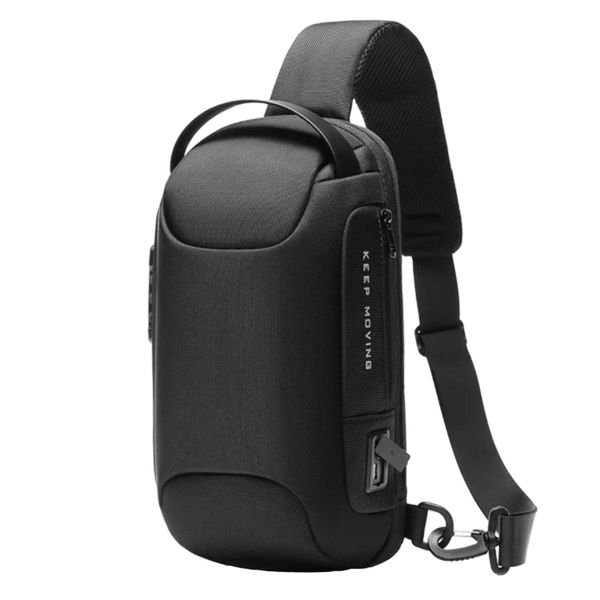 FocusBags Crossbody USB Charging Interface Sling Shoulder Bag