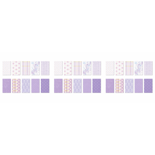 50 Piece -Vintage Lavender Craft Paper Collection - Purple