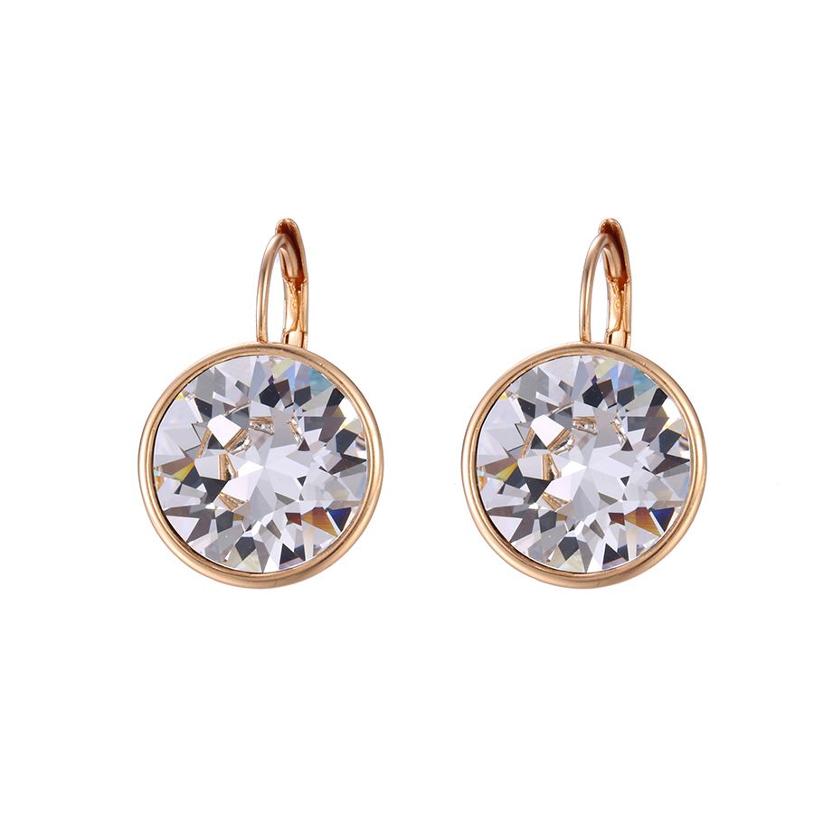 Gold- Elegant Earrings with Austrian Crystals | Shop Today. Get it ...