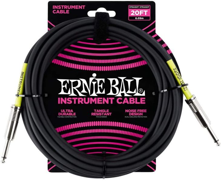 Ernie Ball 6046 -20'/6m Instrument Cable - Black