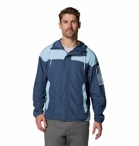 Columbia Men's Challenger II M Full Zip Windbreaker Dark Mtn Blue