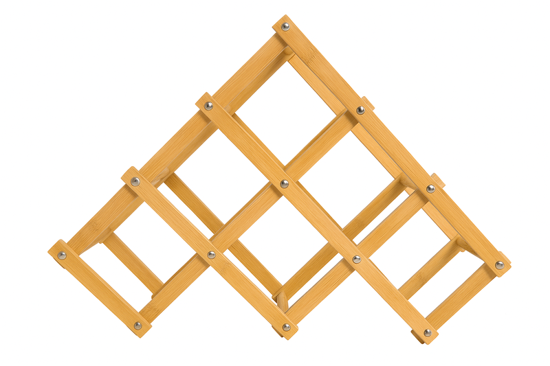 Expandable Wooden Wine Rack - 6 Bottle Holder
