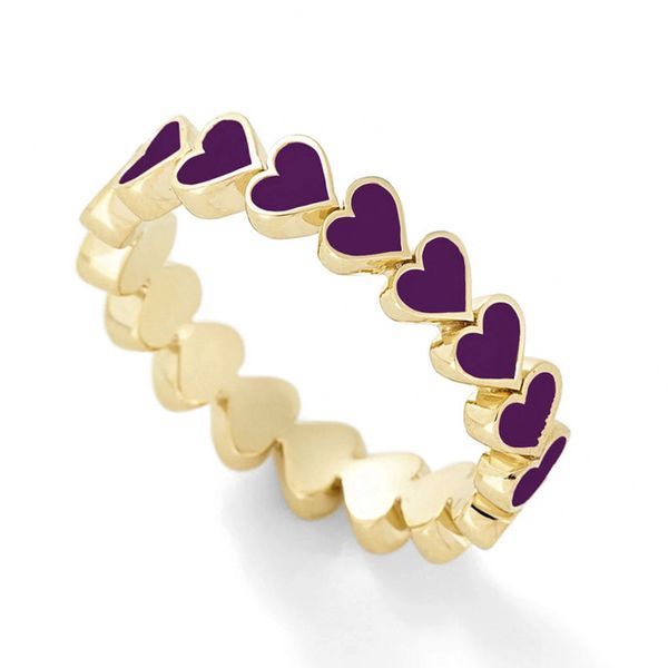 Engagement Ring For Women Drip Oil Heart Rings