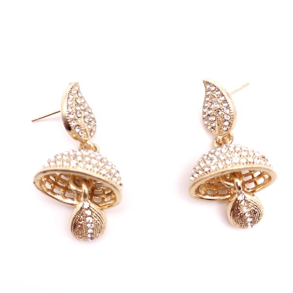 Unique Rhinestone Bell Earrings - Alloy Drop &amp; Dangle Earrings