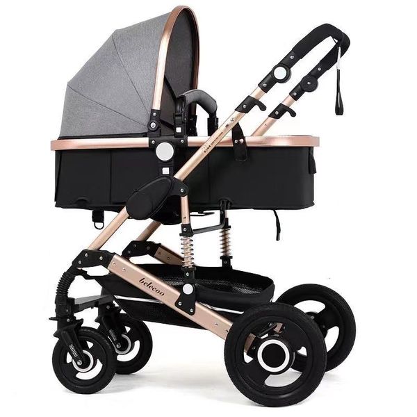 Baby Stroller 2 in 1 Portable Baby Carriage Folding Prams With Mummy Bag-G