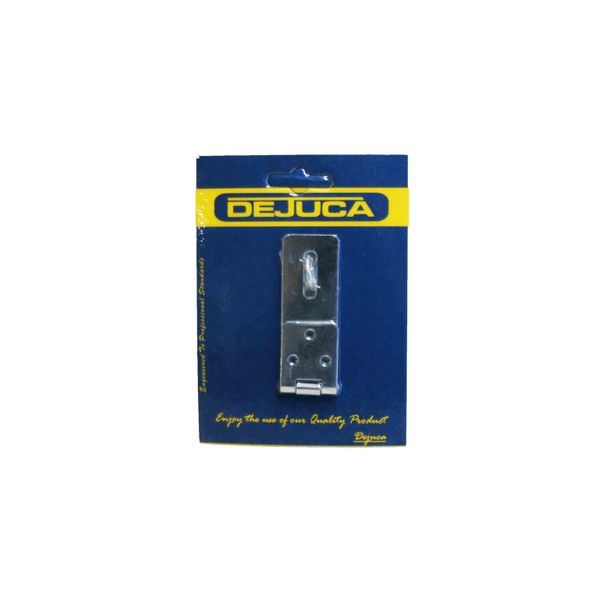 Dejuca - Hasp And Staple - L/d - Galv - 75mm - 1/Card - 8 Pack