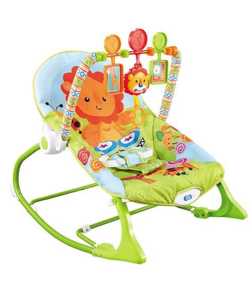 Baby Cradle Swing Reborn Eletric Rocking Chair - Green &amp; Brown