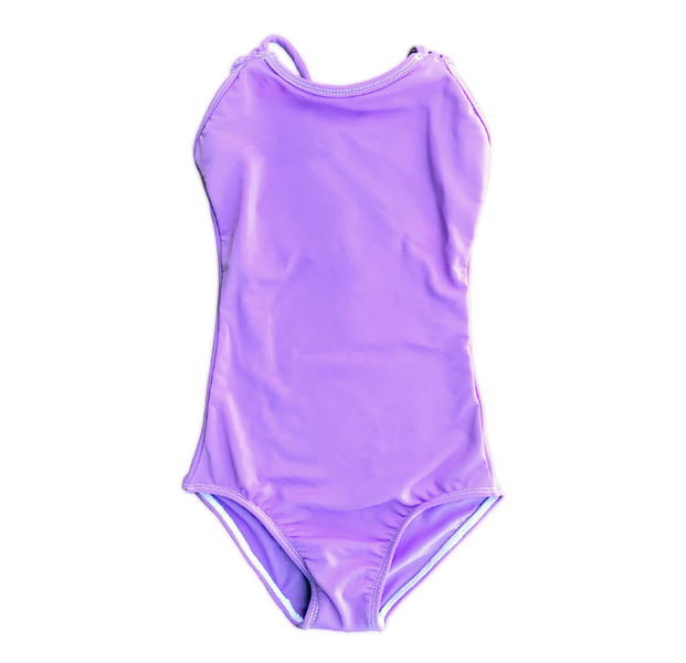 Strut Active Swimwear - Purple Amethyst Plain Strappy Girls One Piece