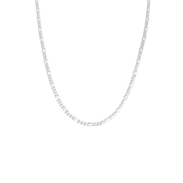 4mm X 55cm Figaro Link Silver Chain