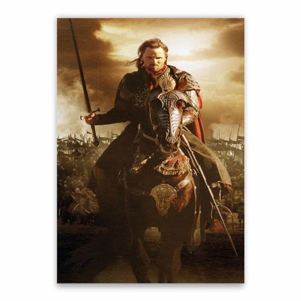 King Aragorn In Battle Poster - A1