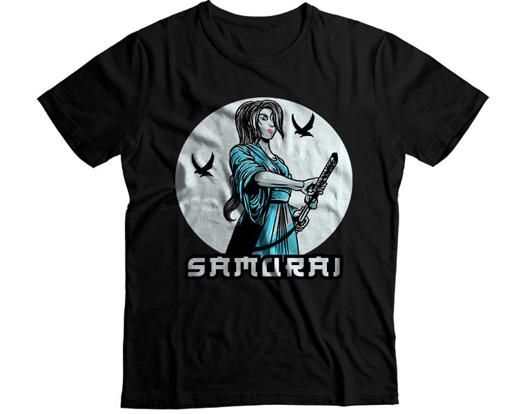 Samurai Girl Graphic T-Shirt