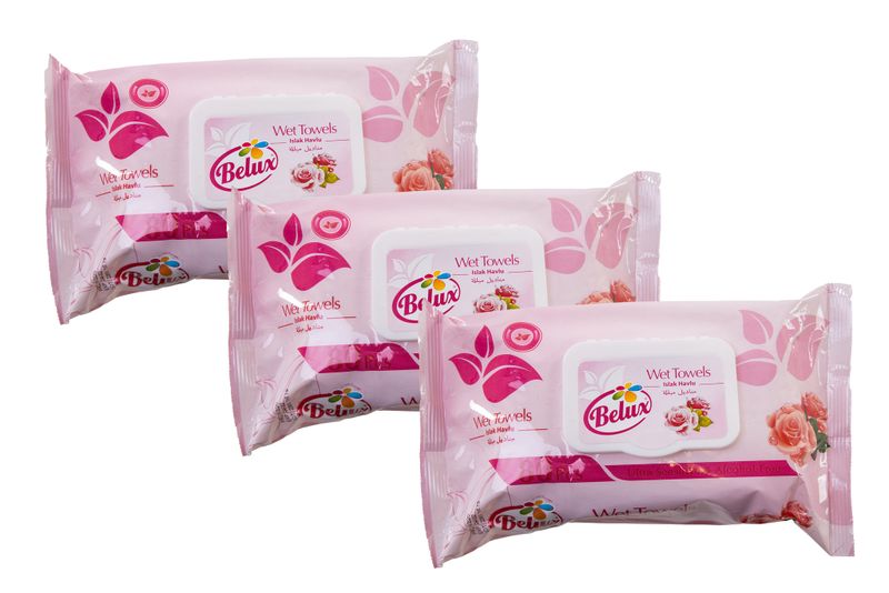 Wet Wipes 80s Rose Belux - 3 Pack