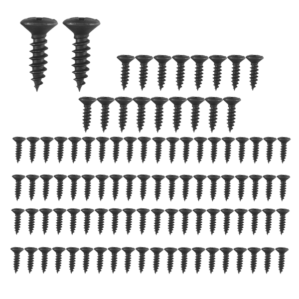 100 Pcs Guitar &amp; Pickguard Screws for ,Black