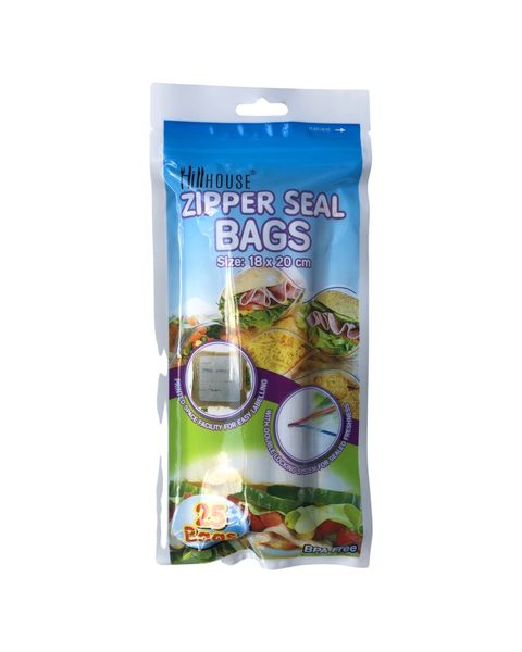 Disposable Bag Zipperseal 25 Piece 18x20cm