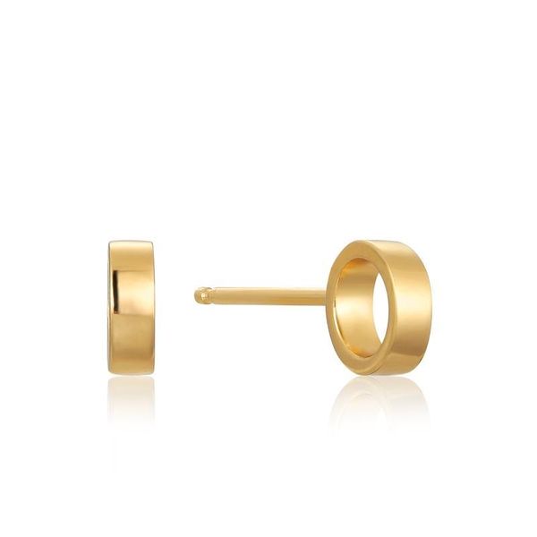 Ania Haie Open Circle Stud Earrings - Gold