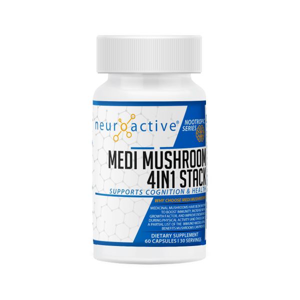 NeuroActive Medi Mushroom 4-in-1 Stack Capsules - 30 Servings