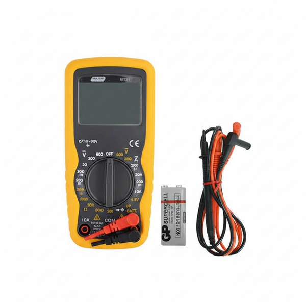 Digital Multimeter with Large LCD Display - 600V Over Voltage Protection