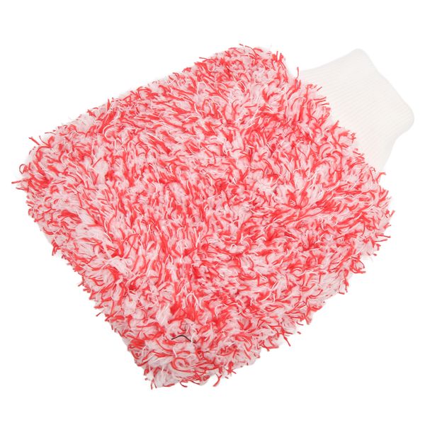 Universal Red Microfiber Double Sided Scratch Resistant Car Washing Glove