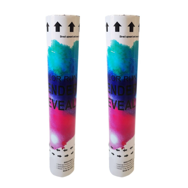 Gender Reveal Blue &amp; Pink Cannons for Twins (2 Pack)