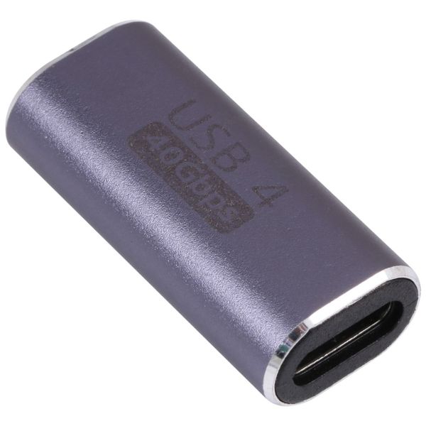 Type-C Female to Female USB4.0 40Gbps Data Transmission Charging Adapter