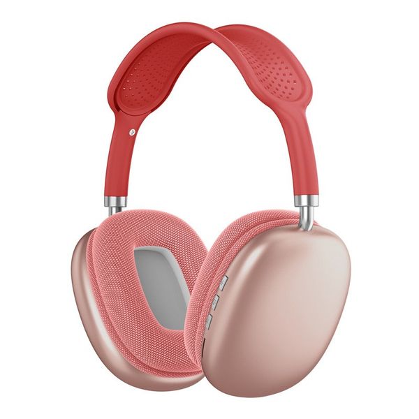 Red - Wireless Bluetooth Headphones studio Headsets