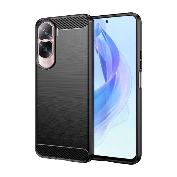 Carbon Fiber Soft TPU Phone Case Compatible With Honor Play 40 Plus