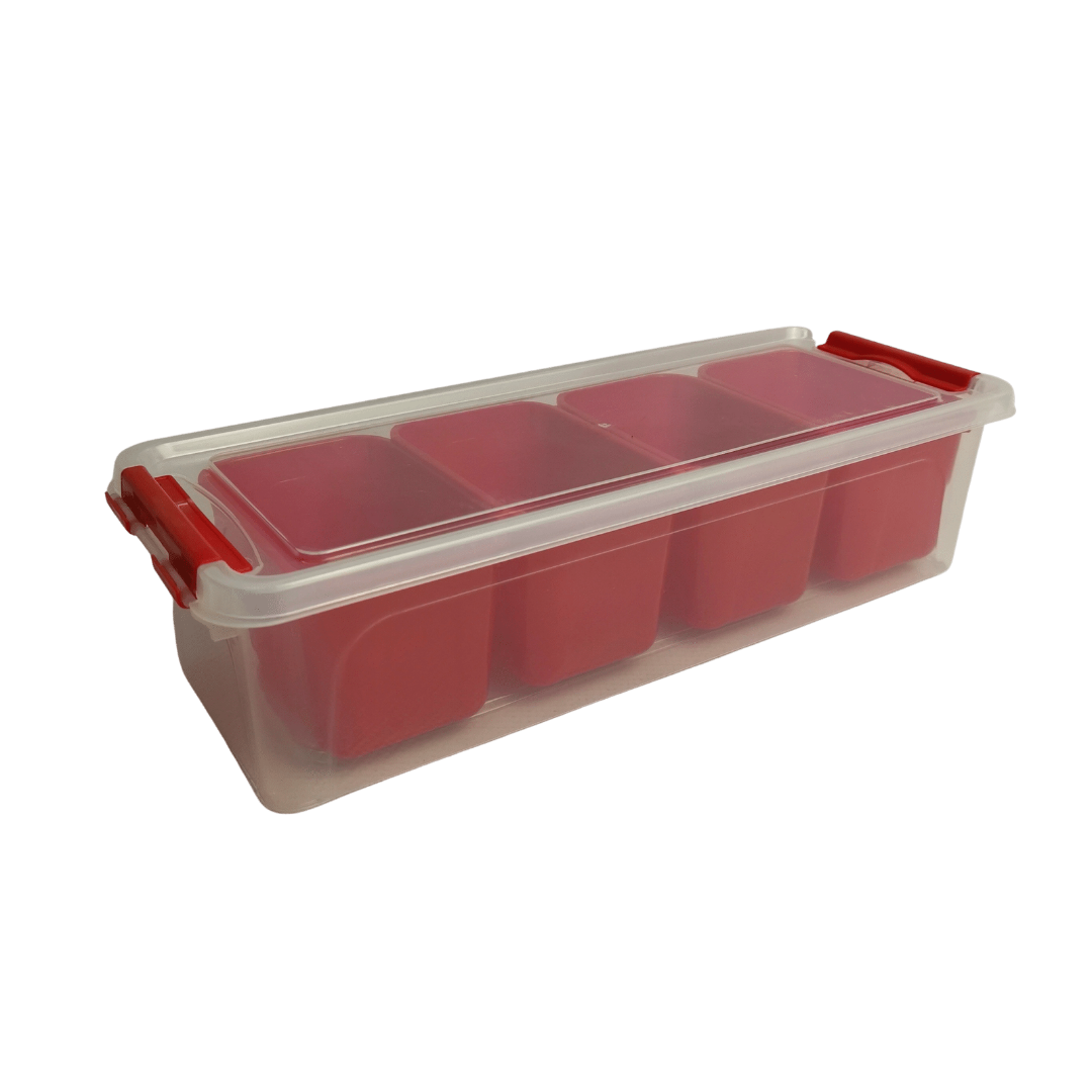 Qlux Ideas Divided Storage Box with Clip Lids- 3.5LT | Buy Online in ...