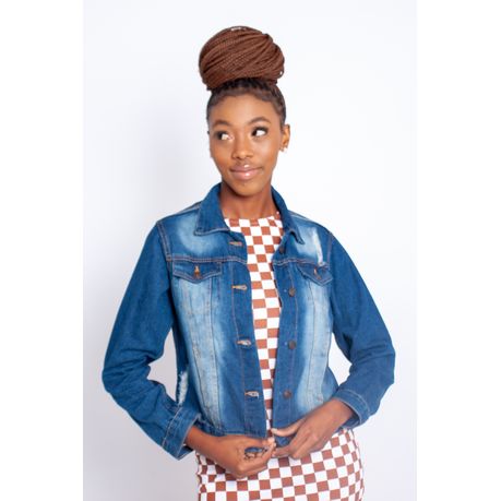 Ladies dark clearance denim jacket