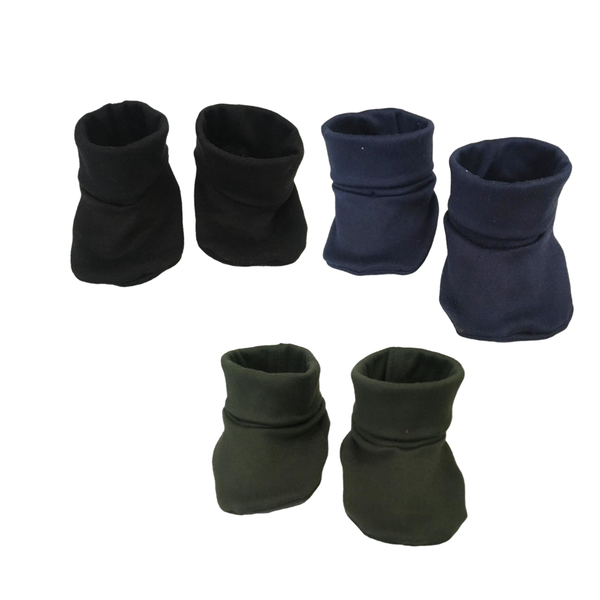 Baby Sleeping Socks Winter - Dty - 3 Pack - Black, Grey &amp; White
