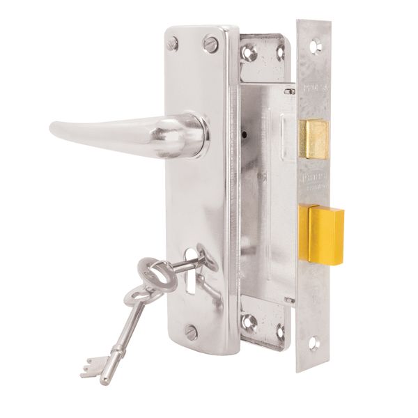 Trojan Economy Mortice Lockset 6" 2 Lever Chrome Plated