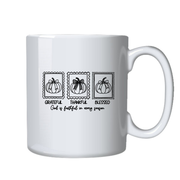Grateful Thankful Christian Theme Birthday Christmas Gift Mug Cup-402