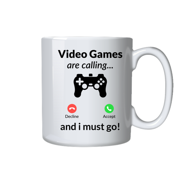 Video Games Coffee Mug, Cup Gift Idea for Gamers, Birthday, Christmas