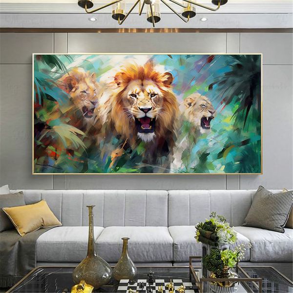 Canvas Wall Decor - Jungle Fury - 0476