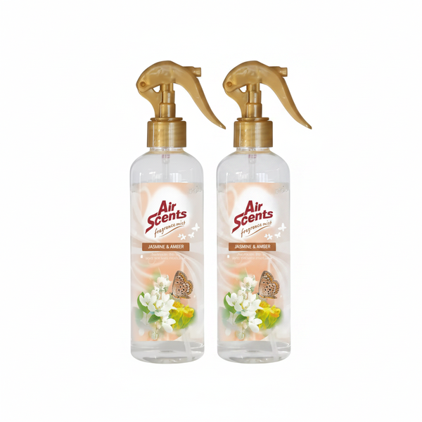 Air Scents Jasmine and Amber Fragrance Mist Spray 350ml - 2 Pack