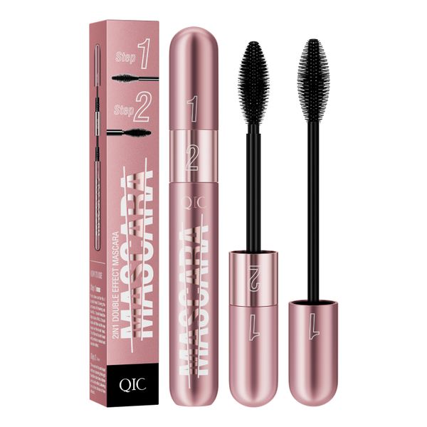 Qic 2 In1 Dual Effect 4D Silk Fiber Lash Mascara