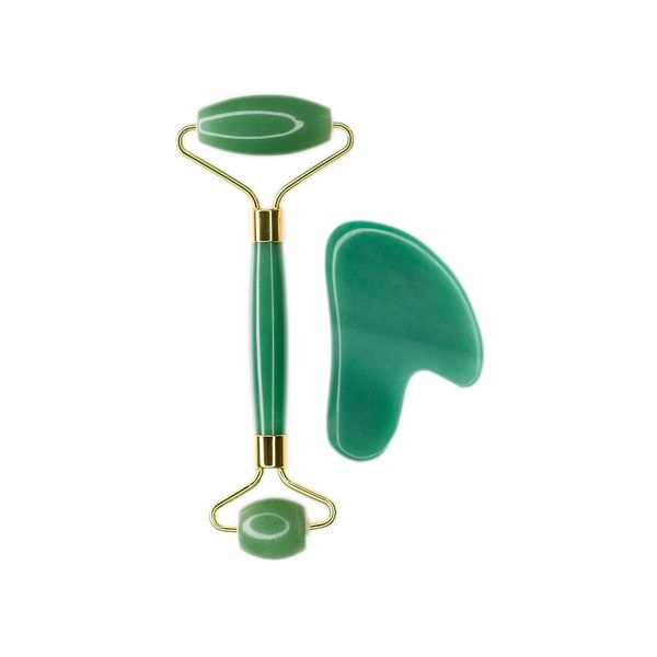 Soul Beauty Roll Play Face Roller &amp; Gua Sha Set - Jade