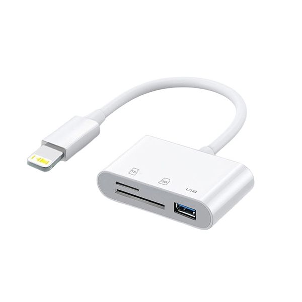 3-in-1 Card Reader Compatible with iPhone iPad SD TF USB-C Adapter