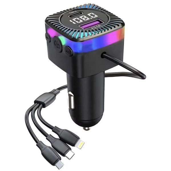 FM Transmitter USB Fast Car Phone Charger 3.1A With Voltage Display